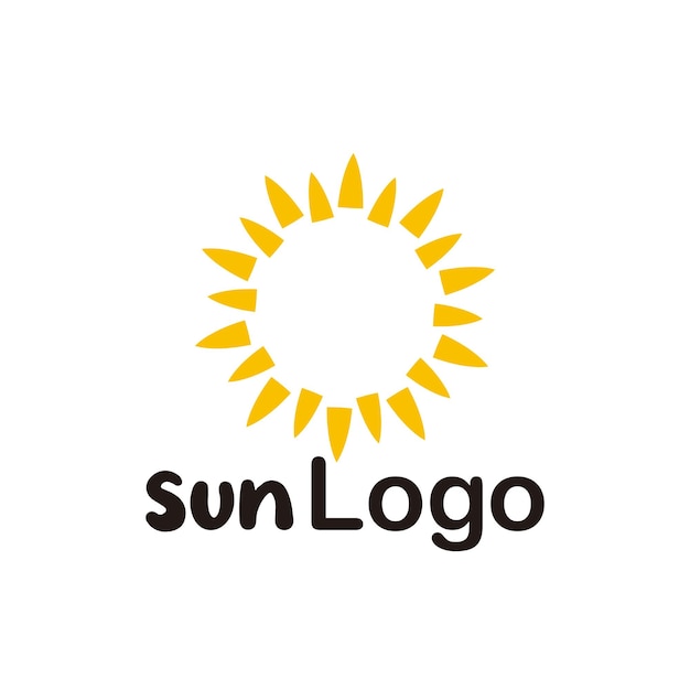 Zon logo vector ontwerpsjabloon