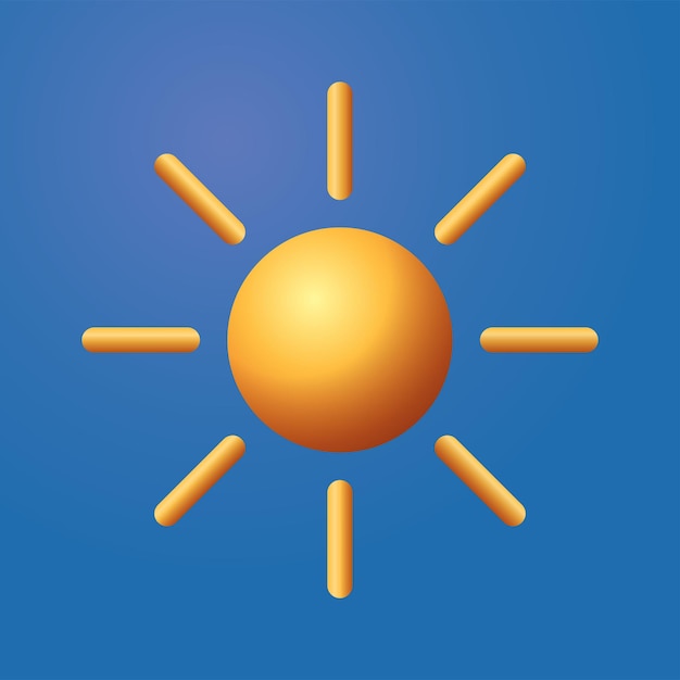 zon pictogram cartoon vectorillustratie