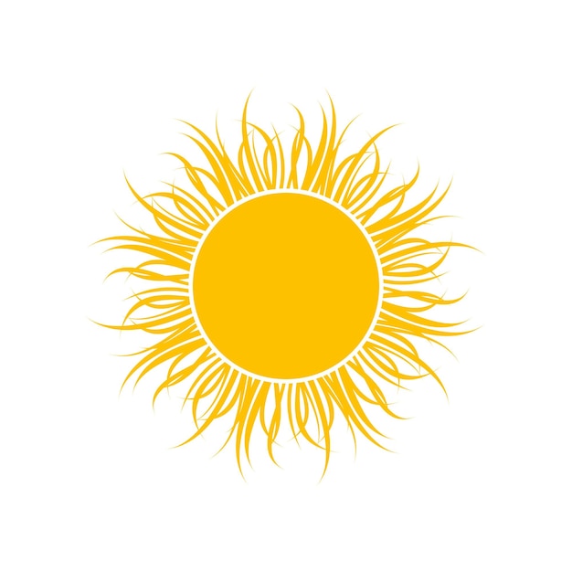 Zon pictogram hemellichaam illustratie symbool cirkel stralen lichten vector