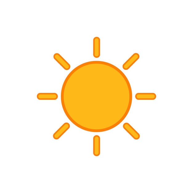 Zon pictogram Zomer illustratie symbool zonneschijn vector