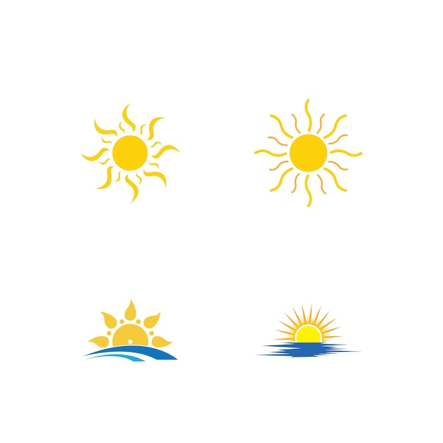 Zon Vectorillustratie Pictogram Logo Sjabloonontwerp