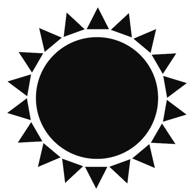 Zon zwart pictogram Zomerhitte Warm weer