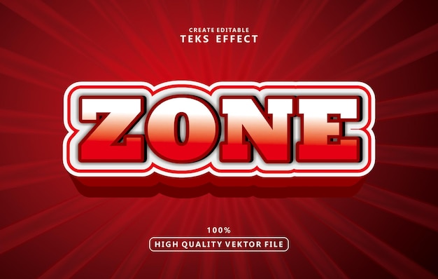 Zone design teks effect