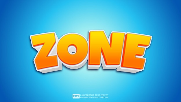 Vector zone editable text effect font