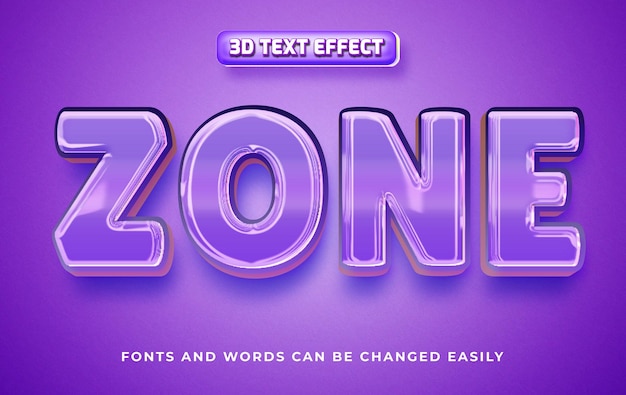 Zone esports 3d editable text effect style