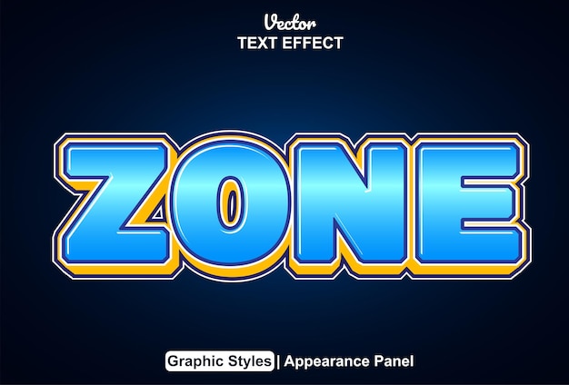 Zone text effect with graphic style and editable