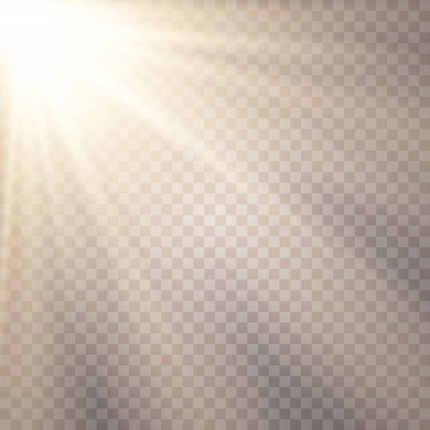 Zonlicht achtergrond. Glow lichteffecten. Schittering van de zon.