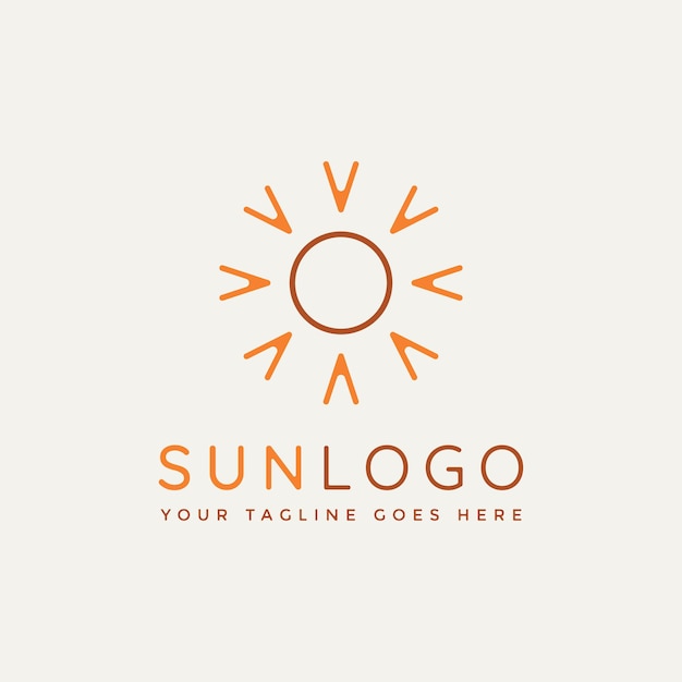 Zonlicht minimalistische lijn kunst logo sjabloon vector illustratie ontwerp