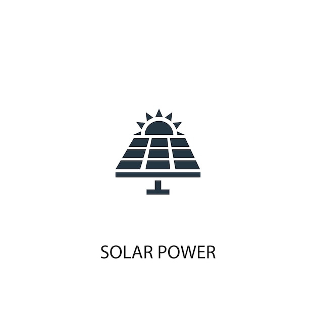 Zonne-energie pictogram. Eenvoudige elementenillustratie. Zonne-energie symbool ontwerp uit alternatieve energie-collectie. Kan gebruikt worden voor web en mobiel.