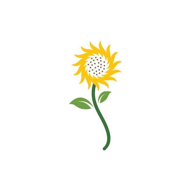 Zonnebloem logo pictogram vectorillustratie