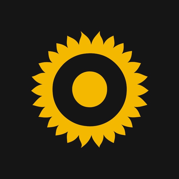 zonnebloem logo vectorillustratie