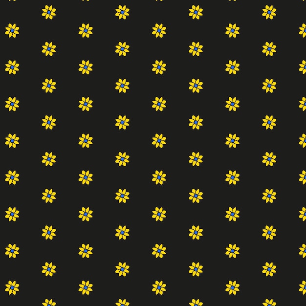 Zonnebloem naadloos patroon op donkere achtergrond Oekraïens symbol