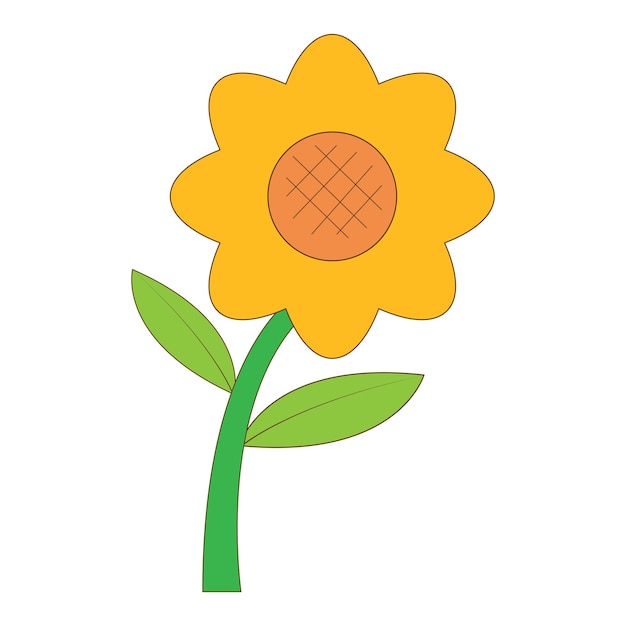 Zonnebloem pictogram logo vector ontwerpsjabloon