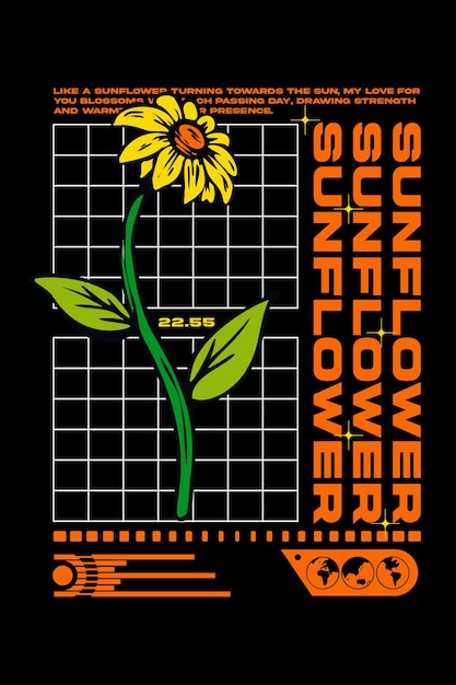 Zonnebloem streetwear design tshirt