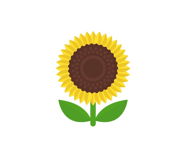 Zonnebloem vector geïsoleerde pictogram. Emoji-illustratie. Zonnebloem vector emoticon