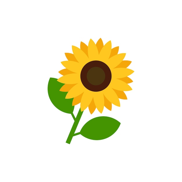 zonnebloem vectorillustratie geïsoleerd op een witte achtergrond