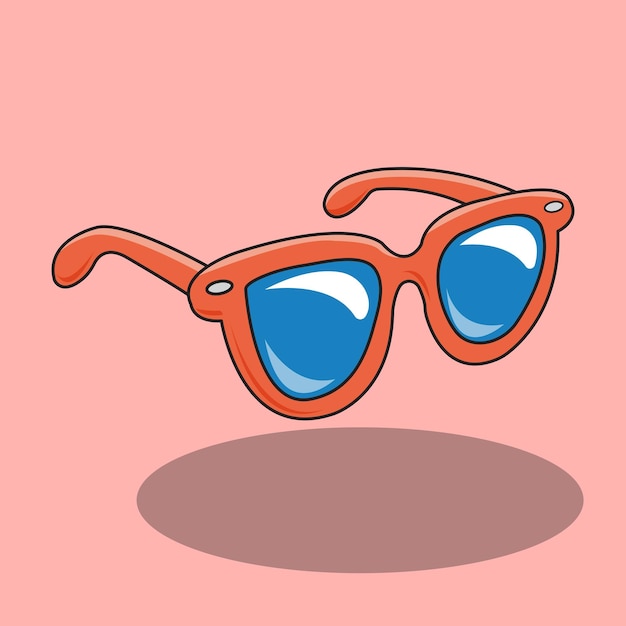 Zonnebril vector illustratie in cartoon stijl