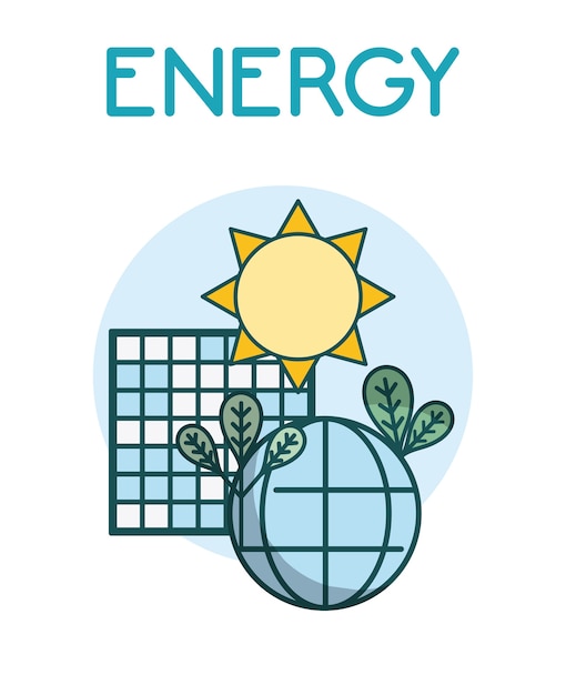 Zonnepaneel elektrische energie voor de wereld