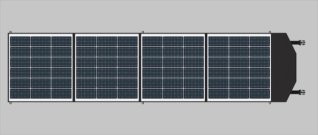 Vector zonnepaneel schone energie van de zon