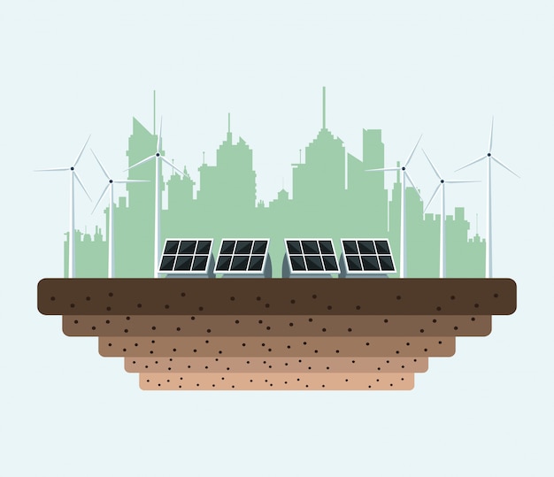 Zonnepanelen bij stadselektrische energie