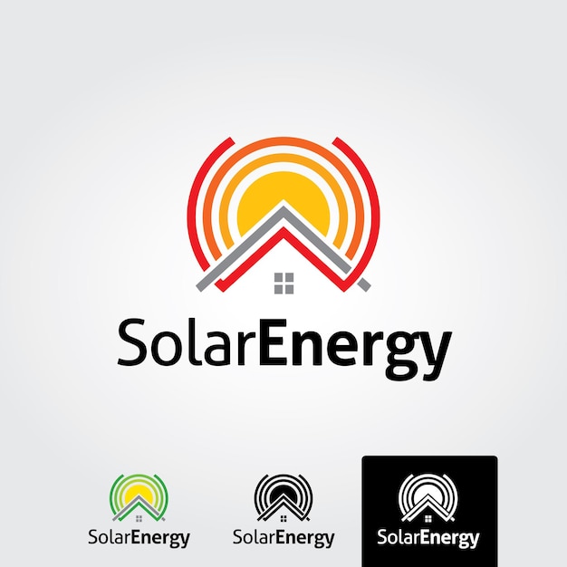 Zonnepanelen dak pictogram vector knop logo symbool concept