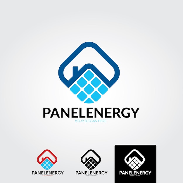 Zonnepanelen dak pictogram vector knop logo symbool concept