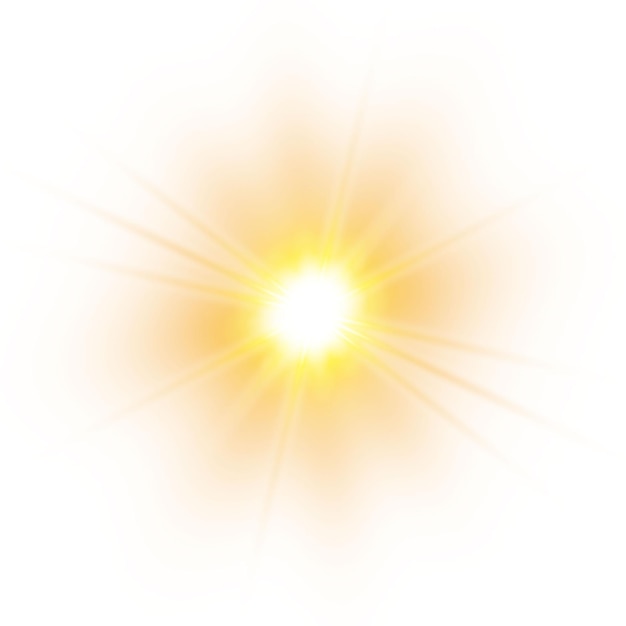 Zonnestorting op een witte achtergrond Vectorillustratie Eps 10