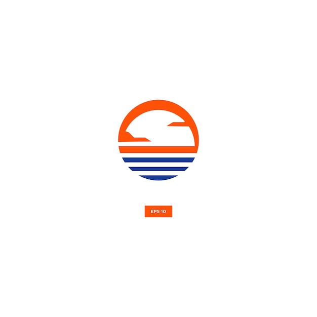 Zonsondergang logo pictogram ontwerp sjabloon vectorillustratie