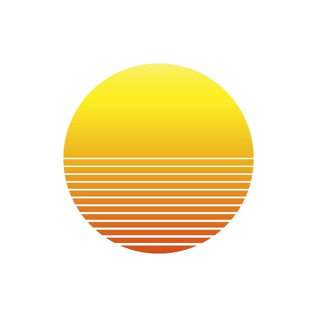 Zonsondergang vector pictogram