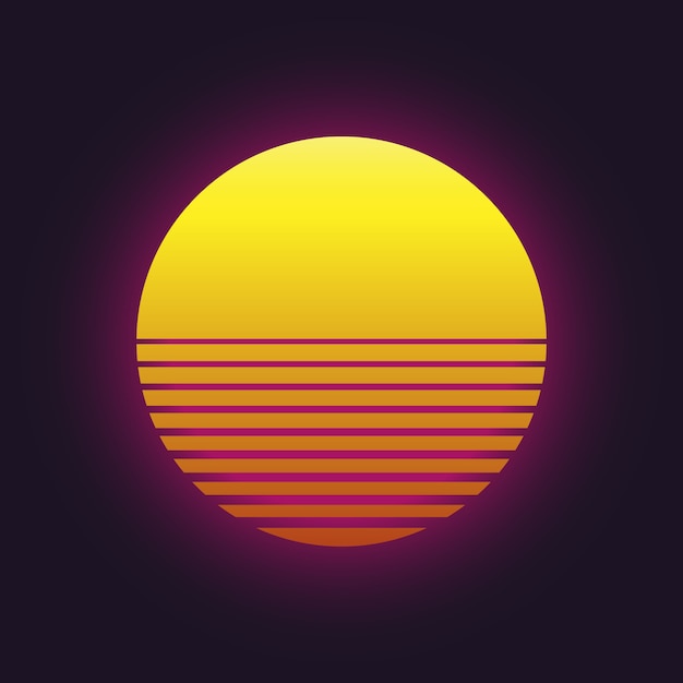 Zonsondergang vector pictogram
