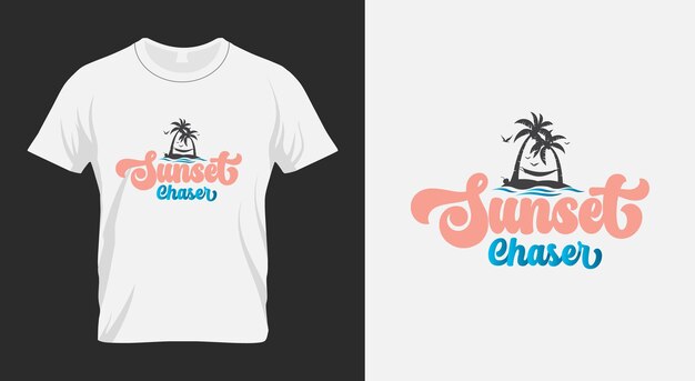 Vector zonsondergangjager summer beach quote svg design