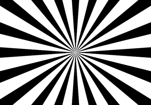 Zonstraal zwarte witte vector voor ontwerpelement
