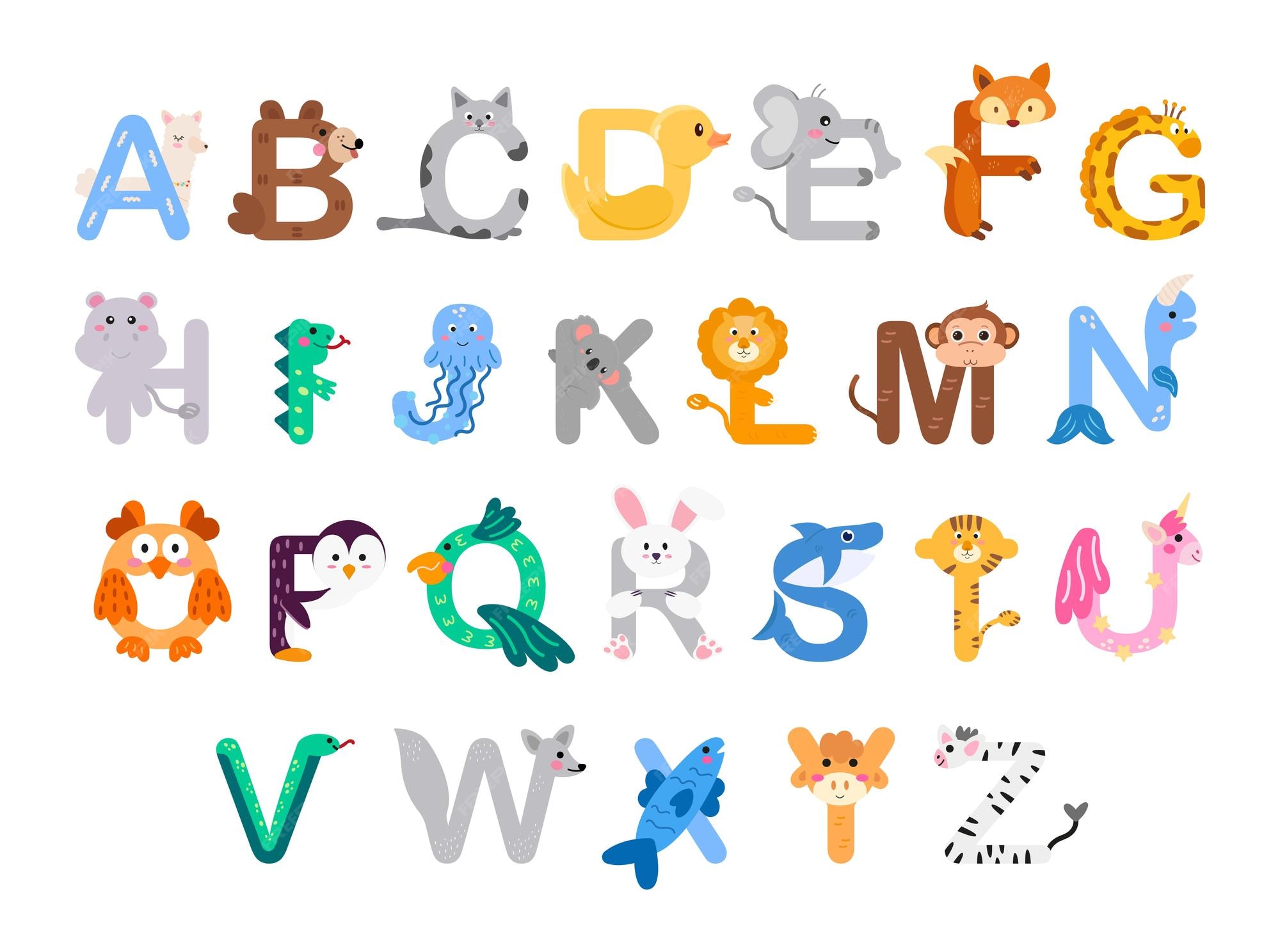 Premium Vector Animal Alphabet Graphic A To Z vrogue.co
