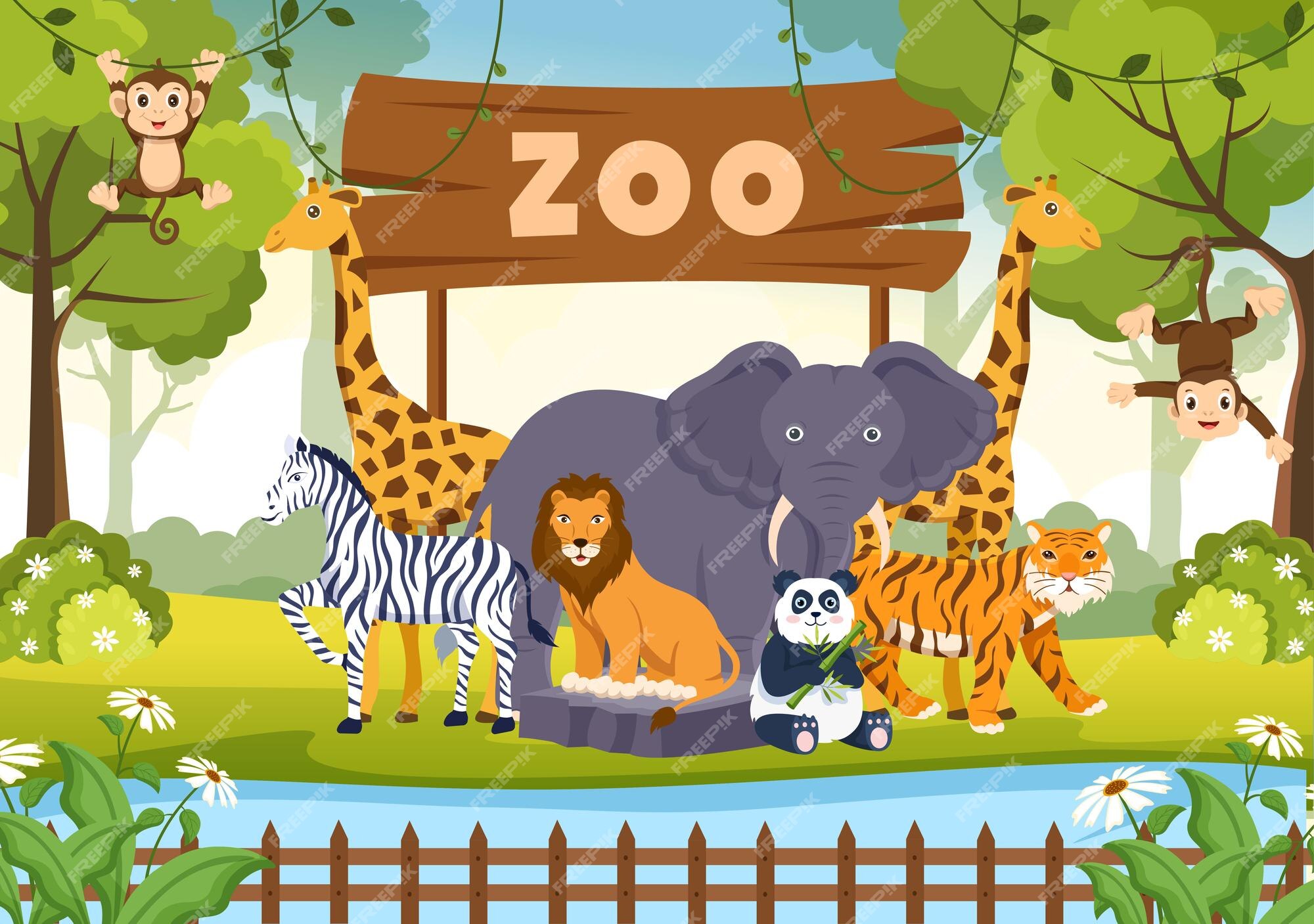 Premium Vector  Kid tour on the safari area design cartoon vector