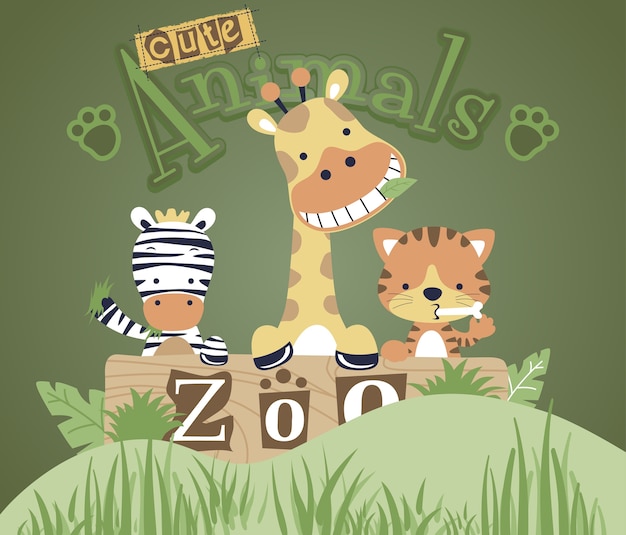 Vector zoo cartoon