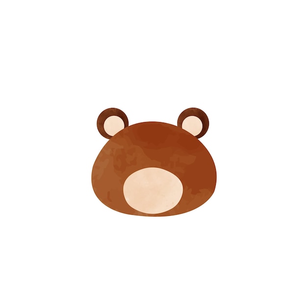 Zoo cute character Brown bear sticker