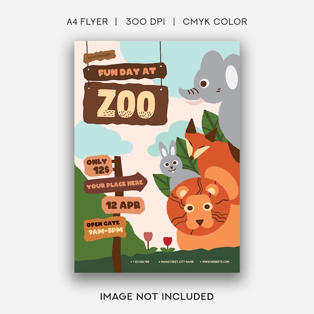 Vector zoo flyer