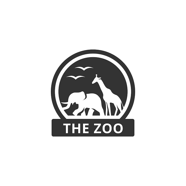 黒と白の動物園ゲート アイコン