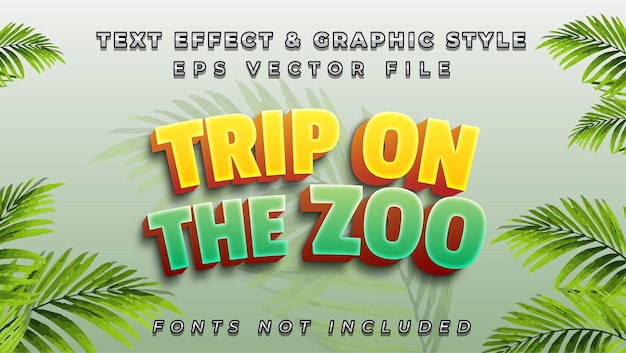 Vector zoo-teksteffect