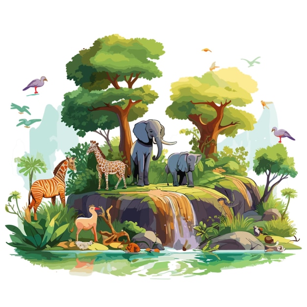 Zoo vector on white background