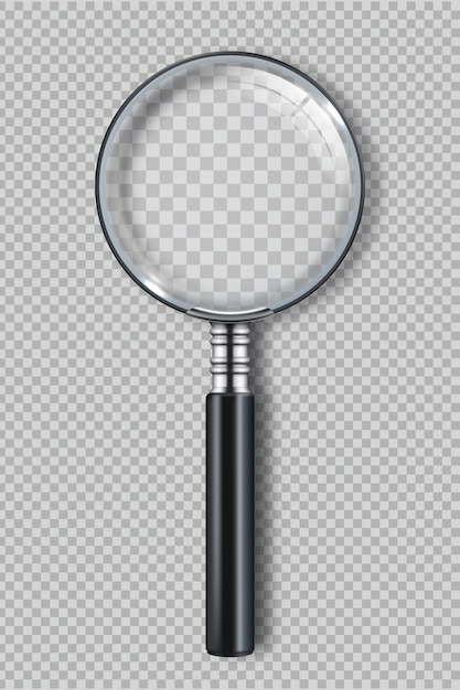 Zoom realistic symbols detective item.