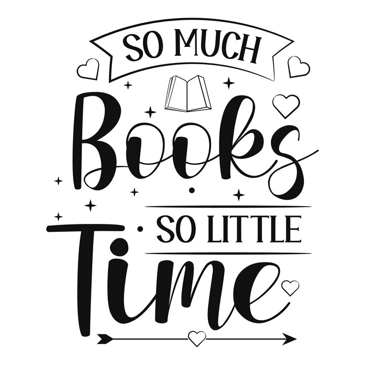 Zoveel boeken, zo weinig tijd motiverende citaat typografie t-shirt premium vector