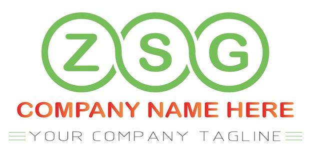 Vettore design del logo della lettera zsg