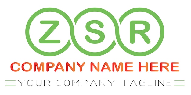 Vector zsr letter logo design