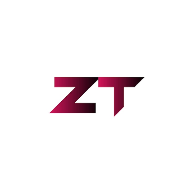 Vector zt letter logo design company icon