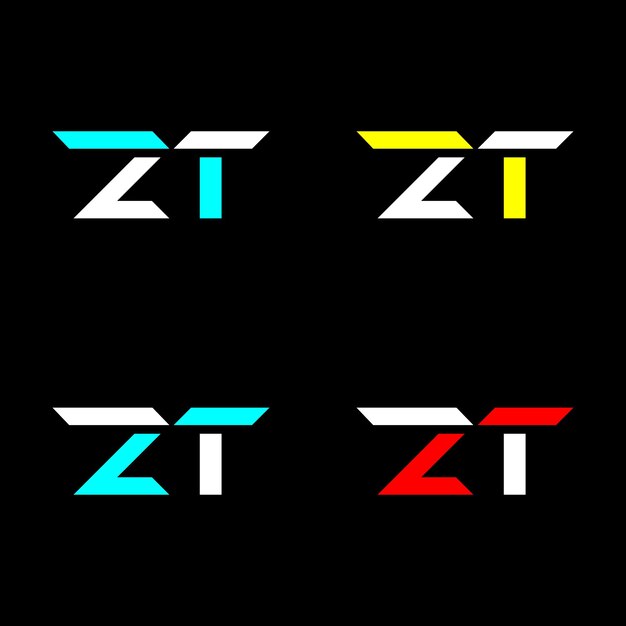 ZT 최소 문자 로고 디자인
