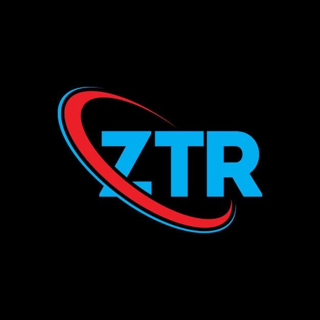 Vector ztr logo ztr letter ztr letter logo design initials ztr logo linked with circle and uppercase monogram logo ztr typography for technology business and real estate brand