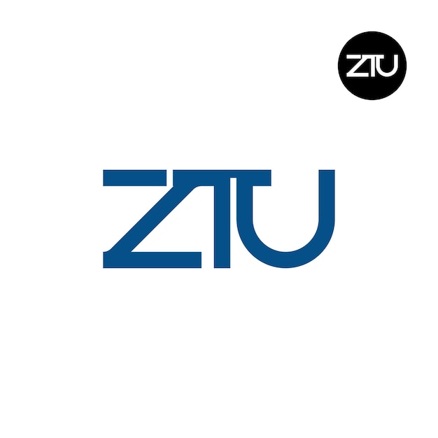 ZTU 로고 글자 모노그램 디자인