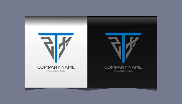 ZTX initial modern logo design vector icon template