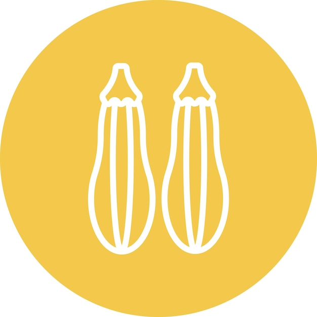 Zucchini vector icoon illustratie van vruchten en groenten iconset